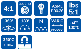 Roterbar Lyftögla ACP-TURNADO MAX 27t M56 med längre tapplängd / Maxlast: 32,5 ton - 3