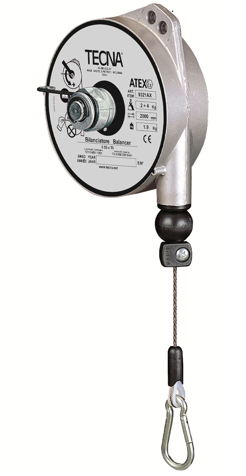 Balansblock Tecna ATEX 9323AX Fjäder retur 6-8 kg, L:2000 mm
