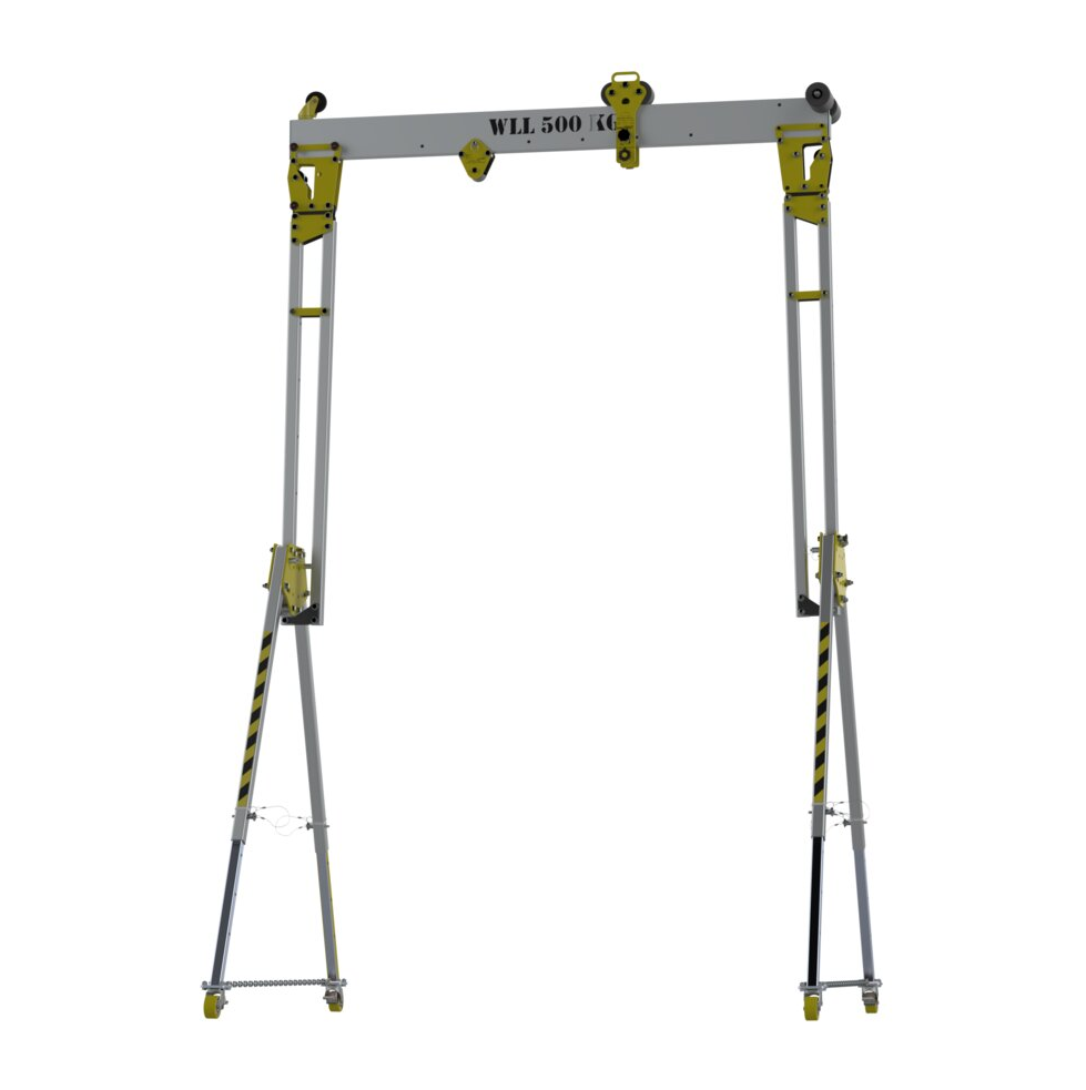 Bockkranar för personligt fallskydd av max 2 personer, Maxlast: 500-300 kg