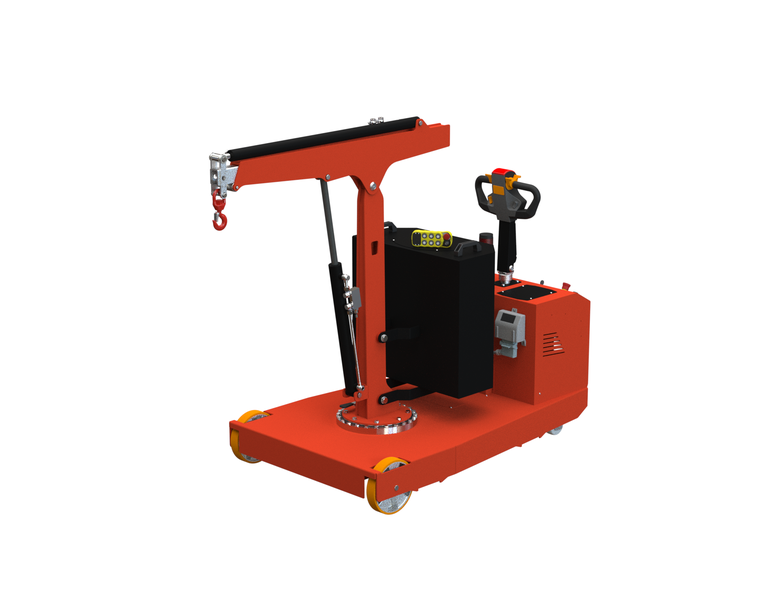 Mobil verkstadskran F1000DBL, Maxlast: 1000-250 kg / Max utligg : 2503 mm - 7