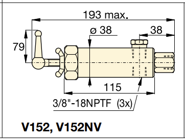 Enerpac Tryckbegränsningsventil V152 - 3