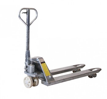 Galvaniserad pallyftare Silverstone, Maxlast: 2000 kg / 1150 mm, dubbel nylonhjul