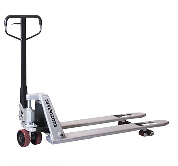 Pallyftare Silverstone lågprofil, Maxlast: 1000 kg / 1150 mm, dubbel PU-hjul