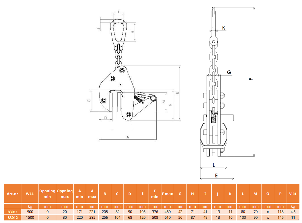 Lyfthandske NON-marking NX05 Maxlast: 0,5 Ton / Gripvidd: 0-20 mm - 2