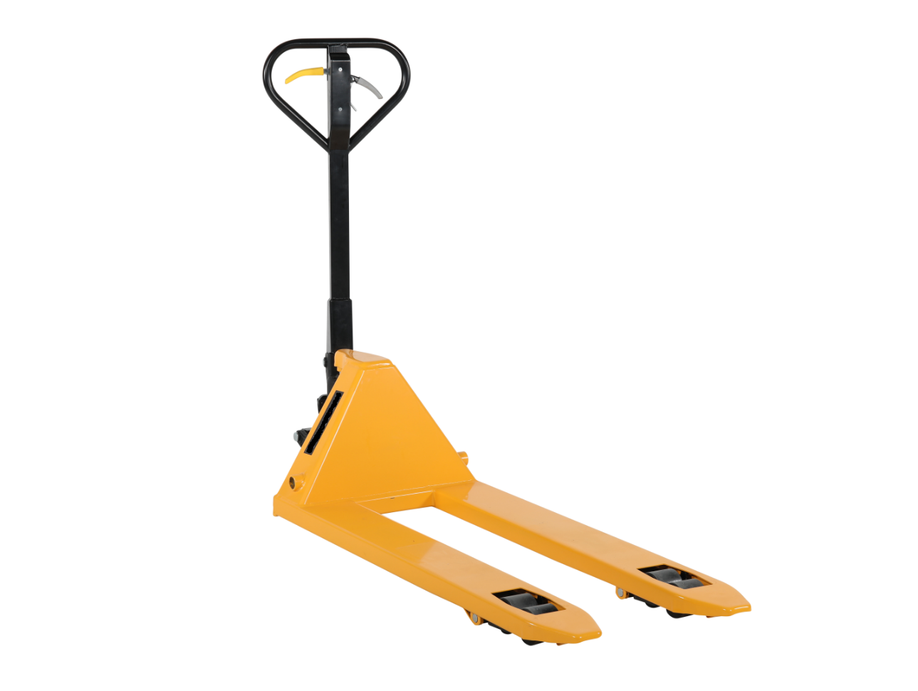 Pallyftare med handbroms  Maxlast: 3000 kg / Gaffellängd: 1150 mm, dubbel PU-hjul