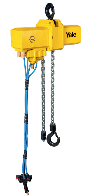 Tryckluftstelfer YALE ATEX CPA ATEX B 100-3 / Maxlast: 10 ton / Lyfthöjd: 10 meter