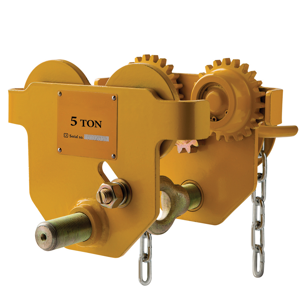 Blockvagn kättingdriven Yellow Maxlast: 5000 kg / balkbredd: 90-305 mm