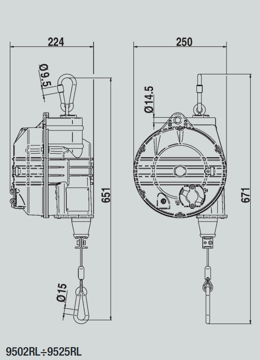 Balansblock Tecna 9502RL nollgravitation för livsmedelsindustrin / Maxlast: 20-30 kg - 3