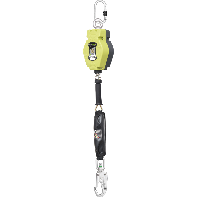 Fallskyddsblock med stållina och fallskyddsdämpare Kratos / 3,5 meter