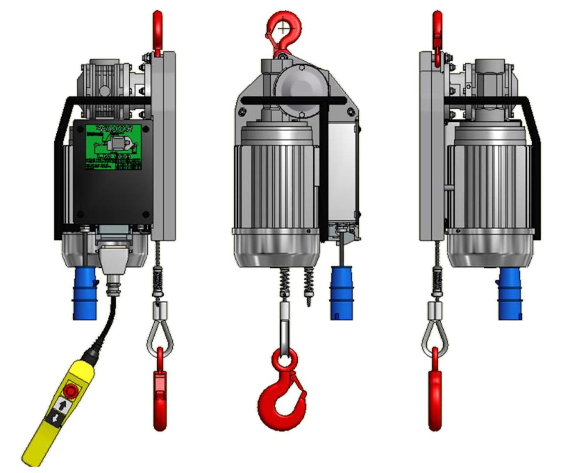 Lyftvinsch 300 med radiostyrning 230V / Maxlast: 300 kg - 4