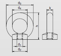 Lyftöglemutter DIN 582 / M36 Maxlast: 4,6 Ton - 3
