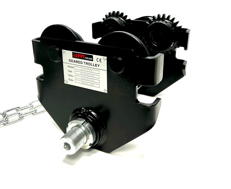 Blockvagn kättingdriven LYFTonline FTG 1000 kg / Balkbredd: 58-220 mm