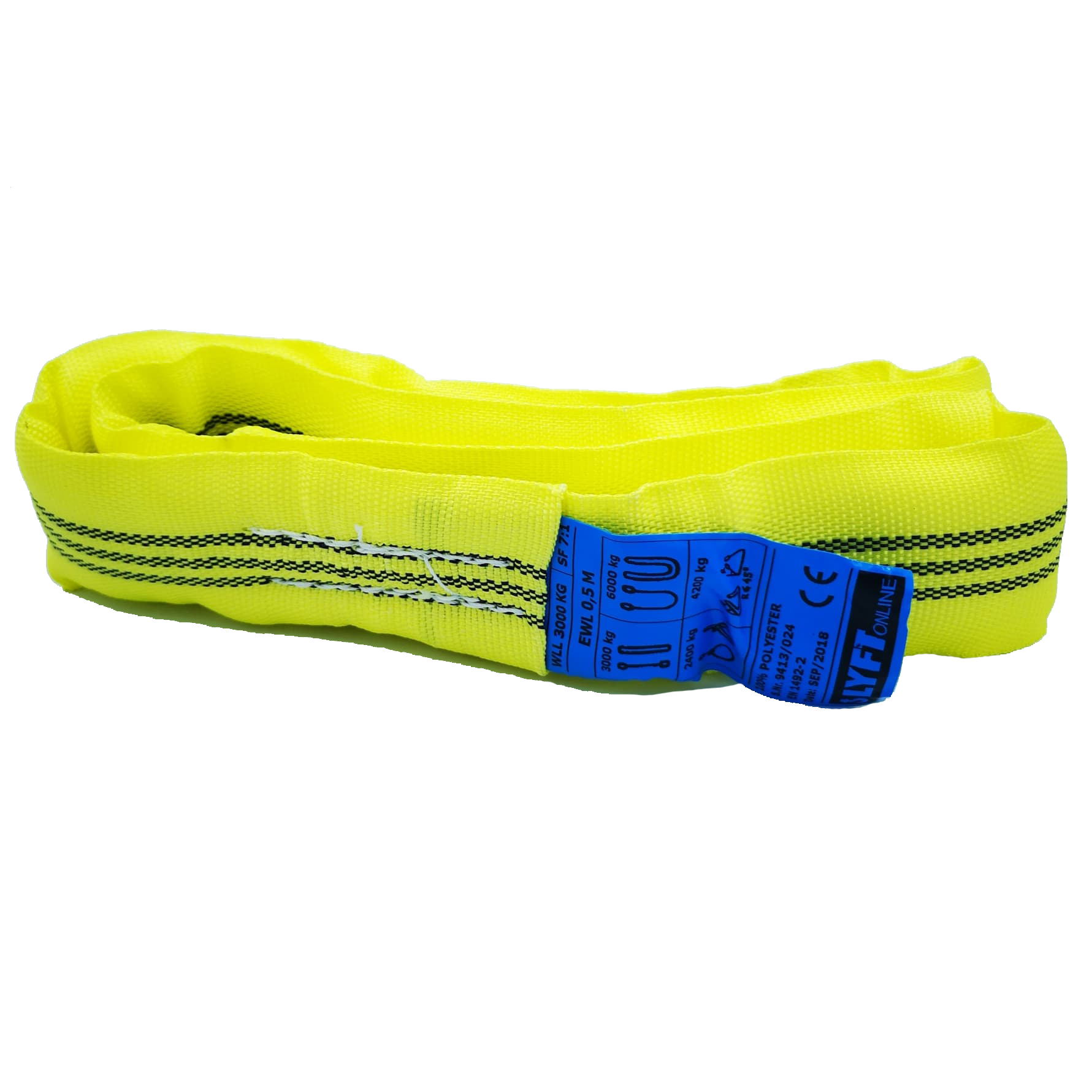 Rundsling Tubsling Gul 3 Ton / 4 m Effektiv längd