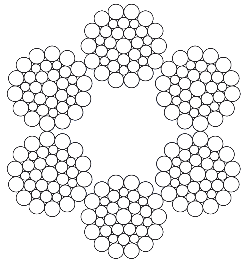 Stållina 12 mm 216-trådig, Förzinkad