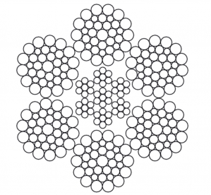 Stållina 12 mm 265-trådig, Förzinkad