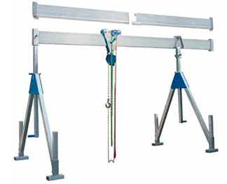 Stationära bockkranar med delbar balk / Maxlast 1000 kg