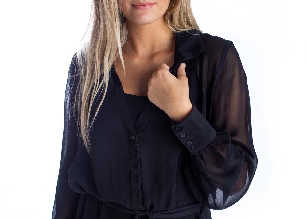 Louise klänning  svart - 4