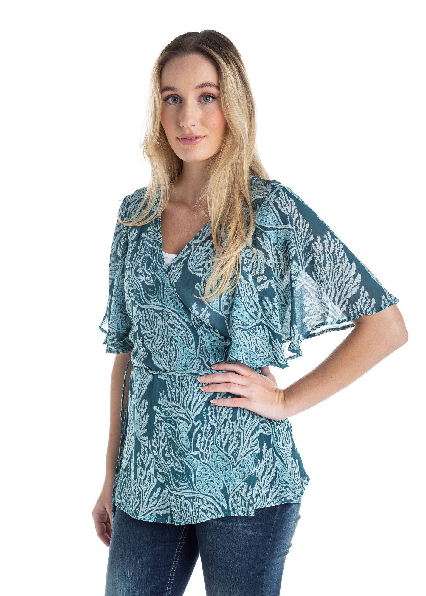 Belinda blouse  turquoise - 2