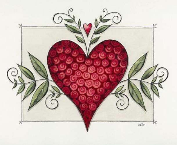 Konstkort "Rosegarden"