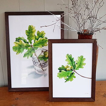 Ramad print a3 i ram "valnöt" 