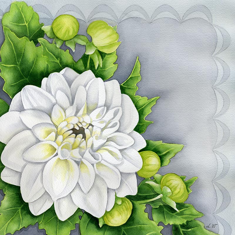 Dubbelkort "Dahlia" - 2