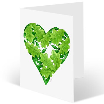 Paketkort "Hjärtblad"