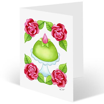 Paketkort "Rosenknopp"