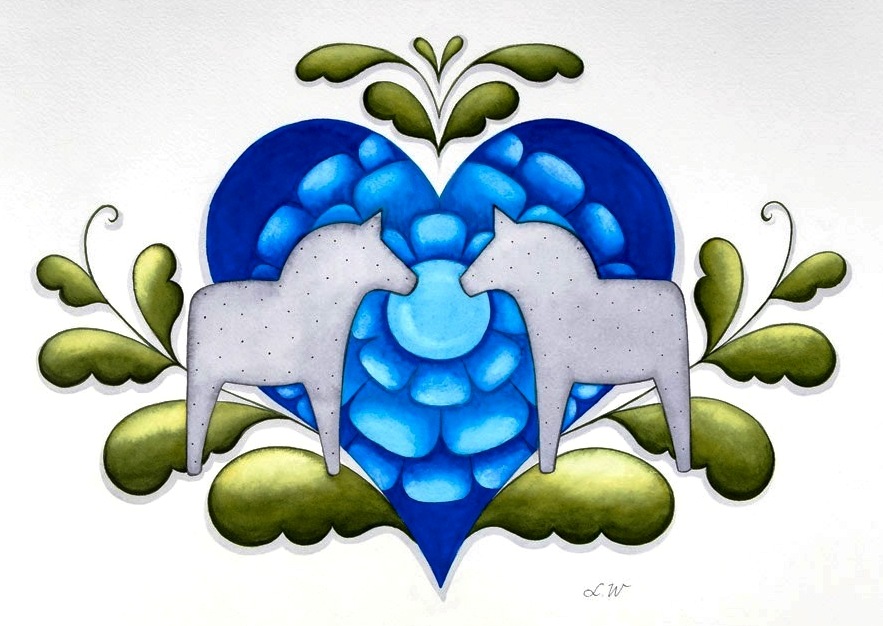 Akvarell "Dala Floda"
