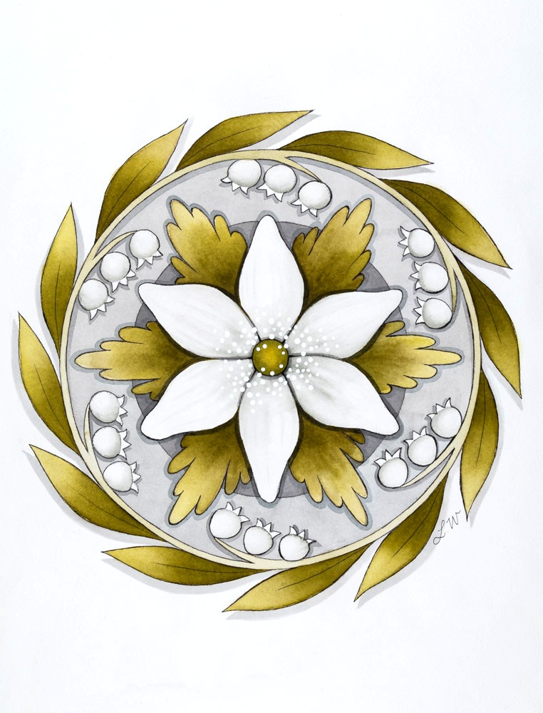 Akvarell "Solarvet" ramad
