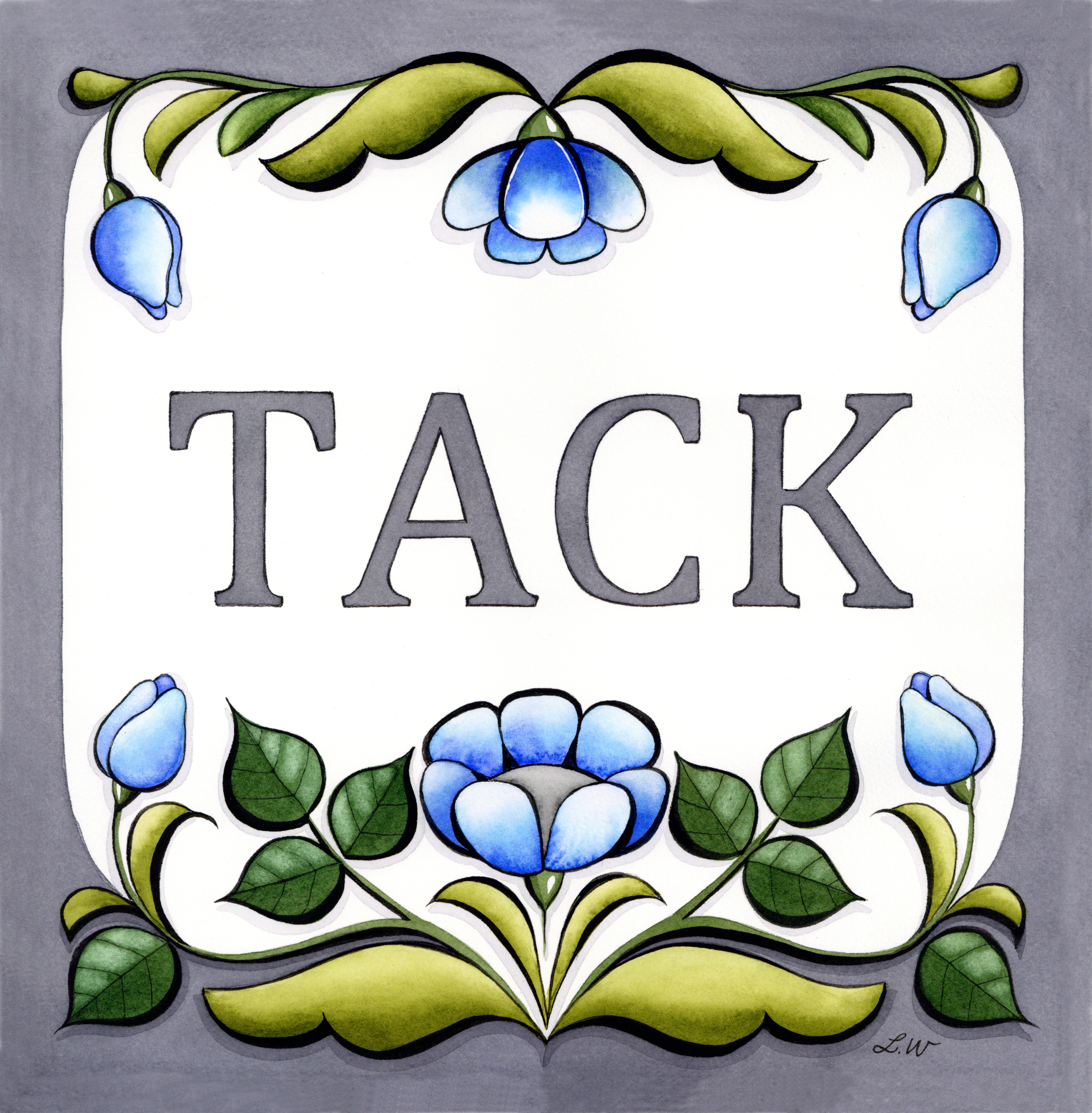 Dubbelkort "Tack"