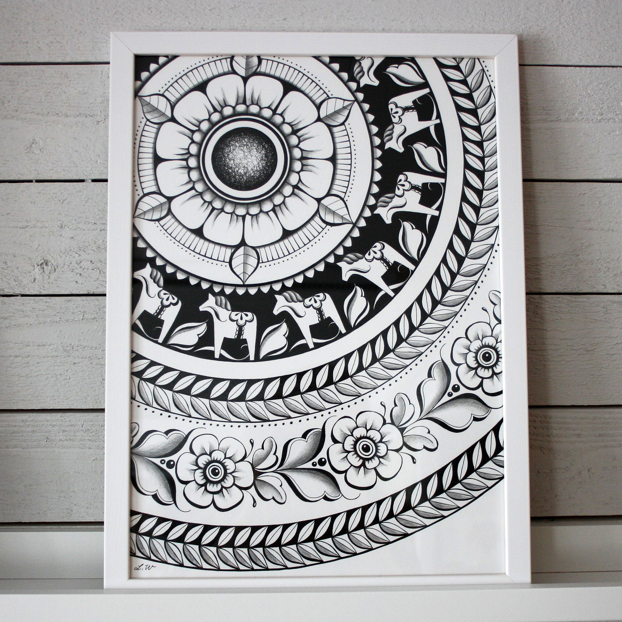 Ramad Print "Kurbits Mandala" A2