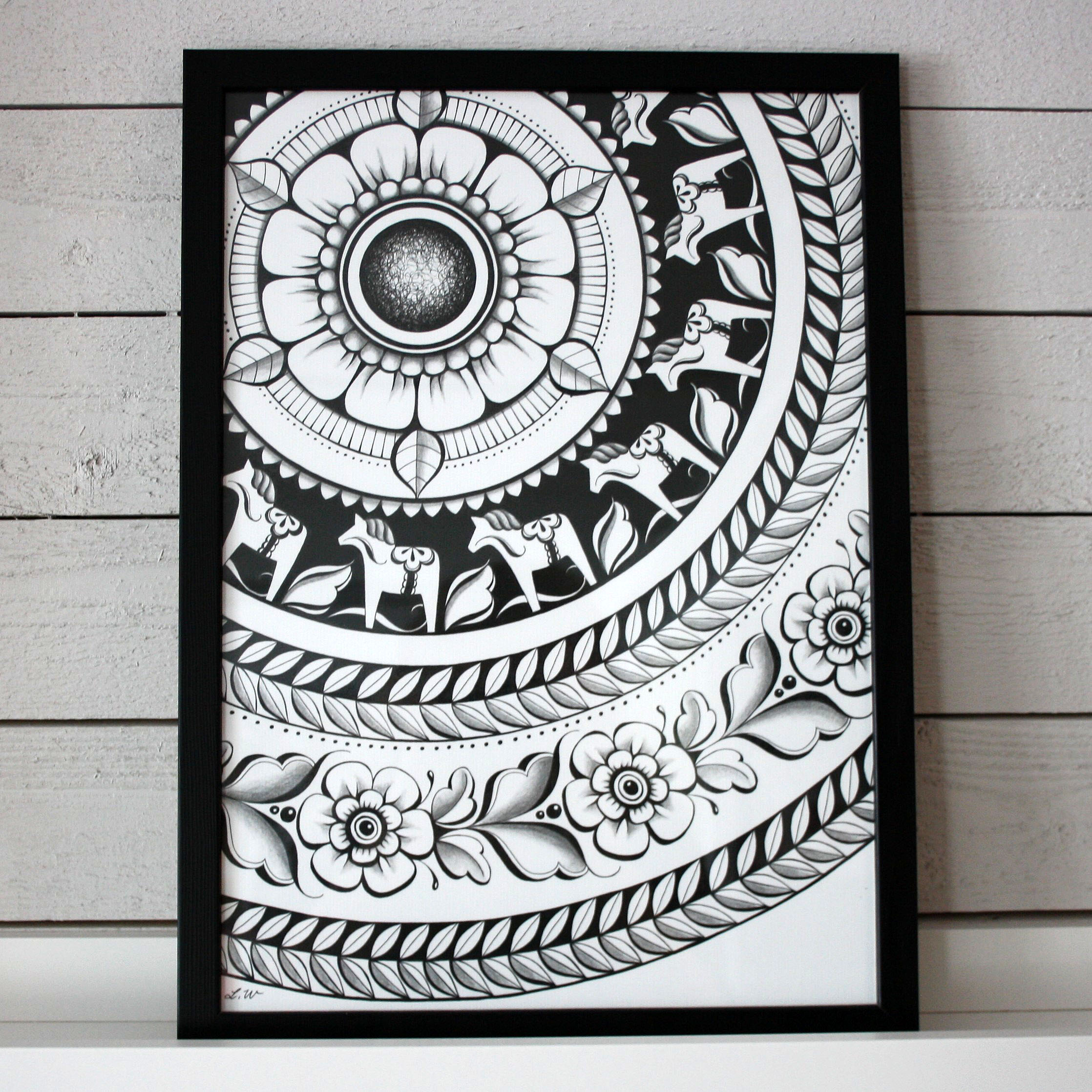 Ramad Print "Kurbits Mandala" A2