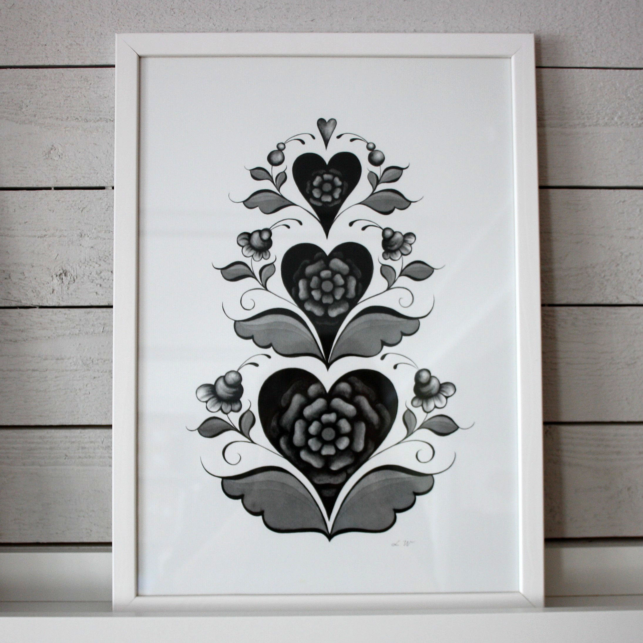 Ramad Print "Hjärtkurbits" A3