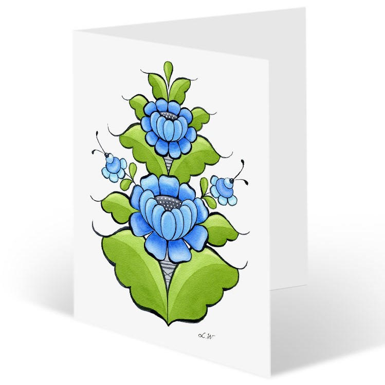 Paketkort "Dalablå"
