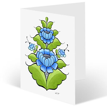 Paketkort "Dalablå"