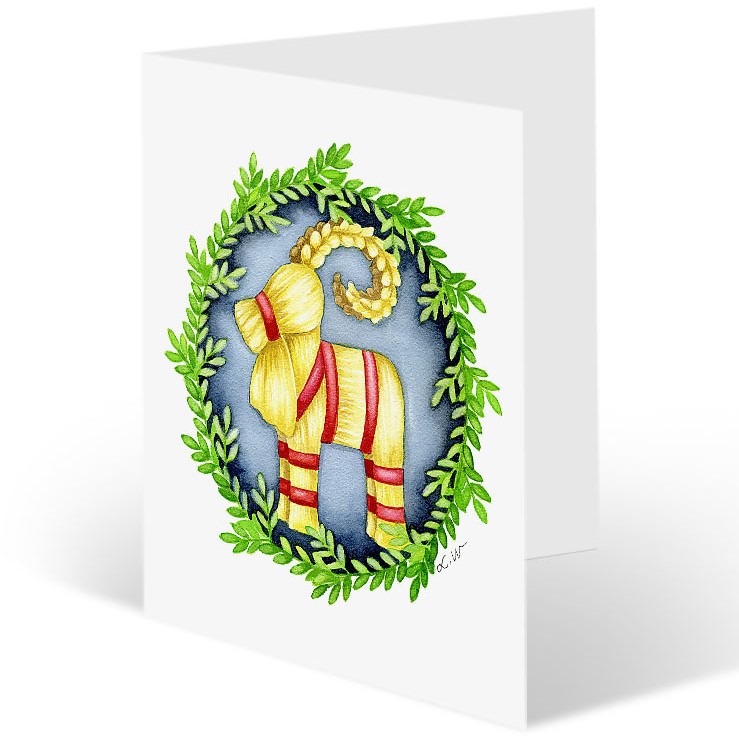 Paketkort "Julkrans"
