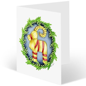Paketkort "Julkrans"