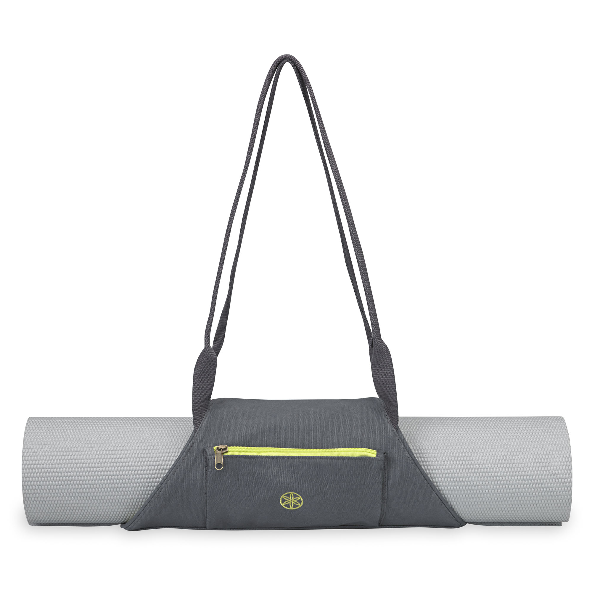 Details about   Gaiam On-The-Go Yoga Mat Carrier Citron Storm 