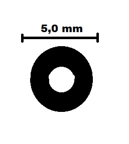 Lockpackning Silikon Rund Ø5,0mm - 2