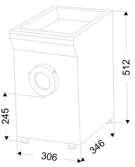 Köttkvarn Dadaux 82 CLASSIC (300kg/h) - 2