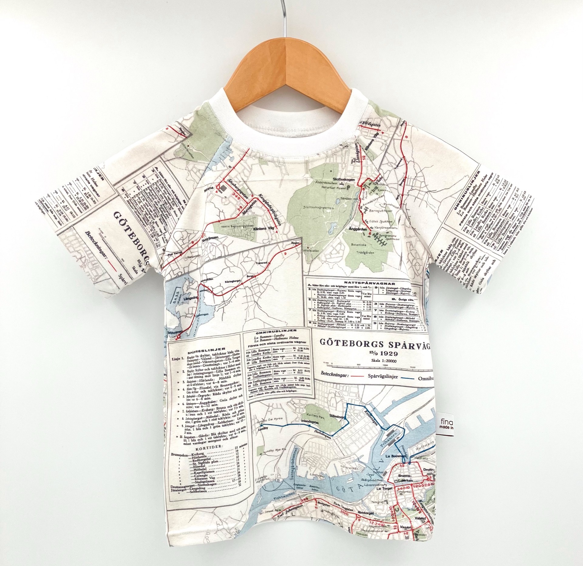 T-shirt  Spårvagnskarta, stl. 86/92