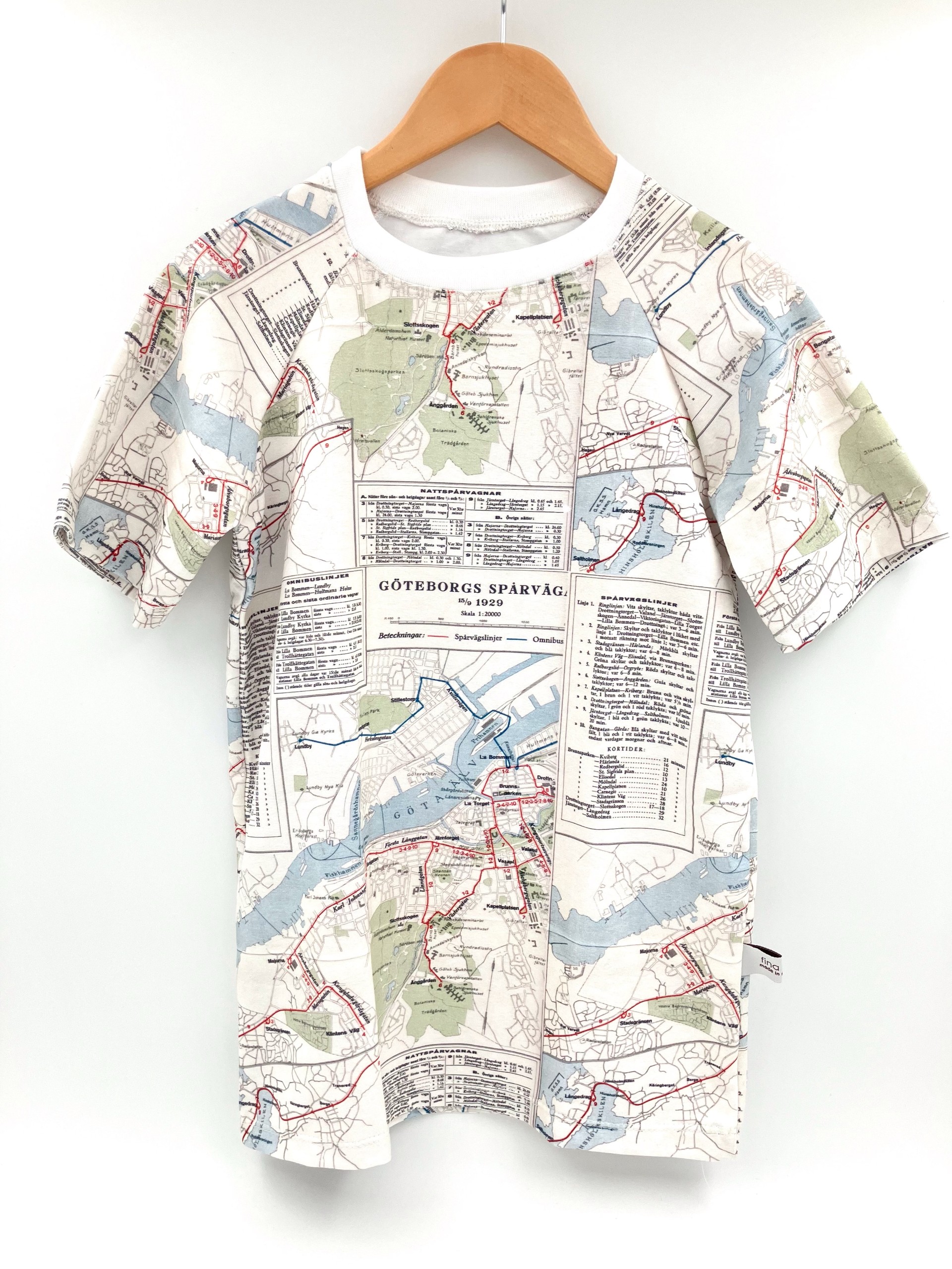 T-shirt  Spårvagnskarta, stl. 122/128