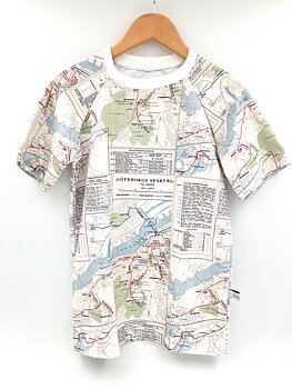 T-shirt  Spårvagnskarta, stl. 122/128