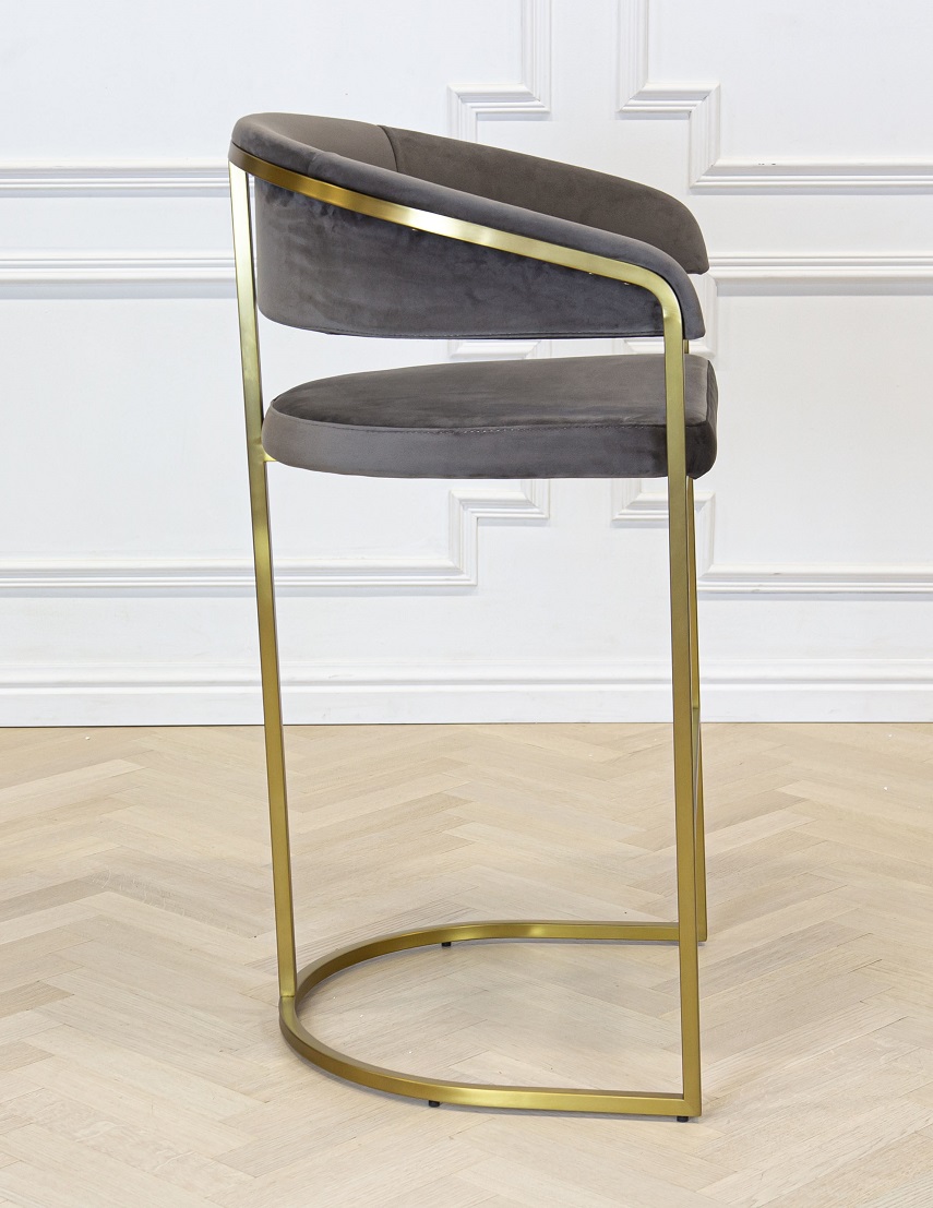chloe-barstol-grå-mattguld-65cm