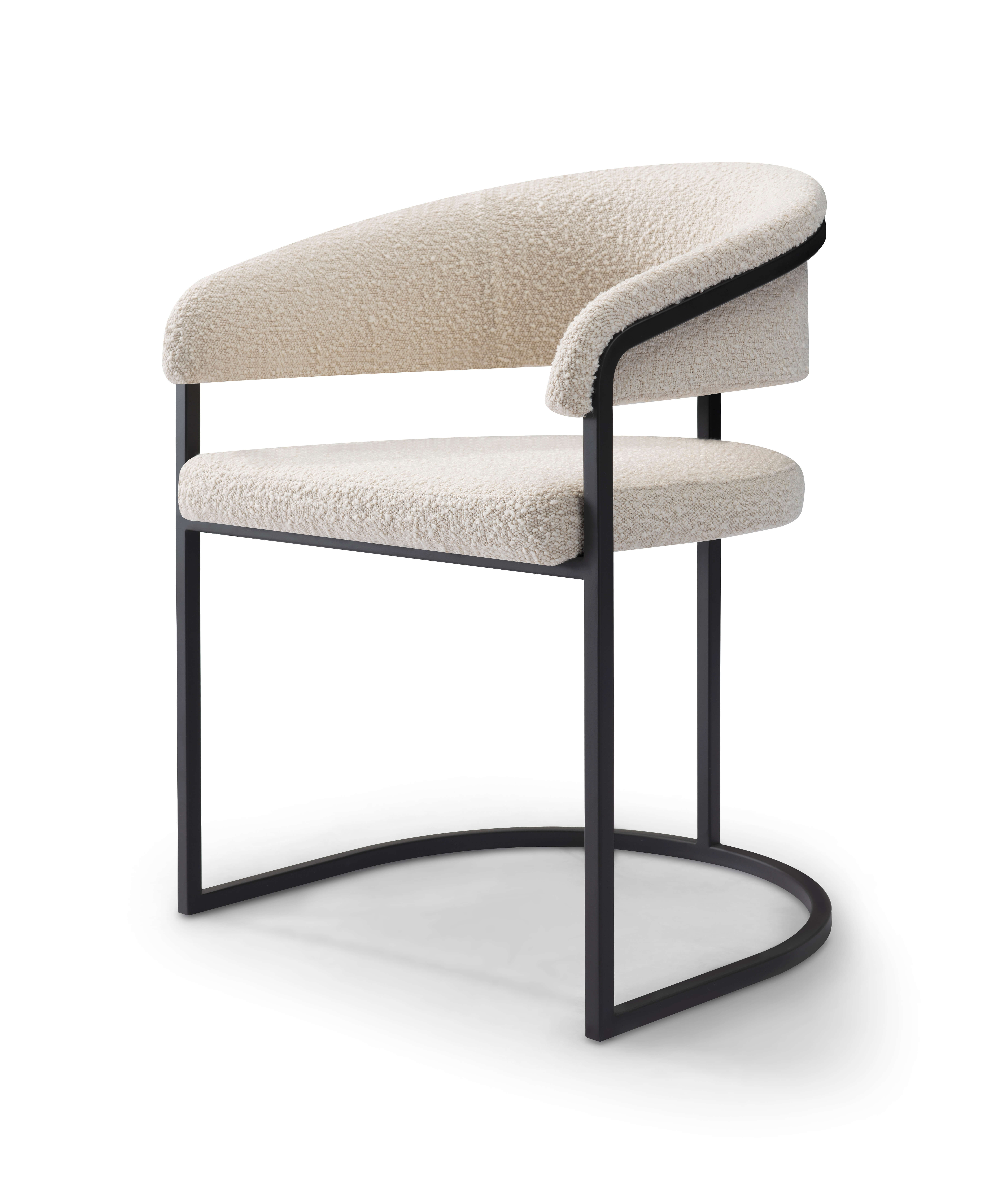 Chloé stol svart/bouclé - 9