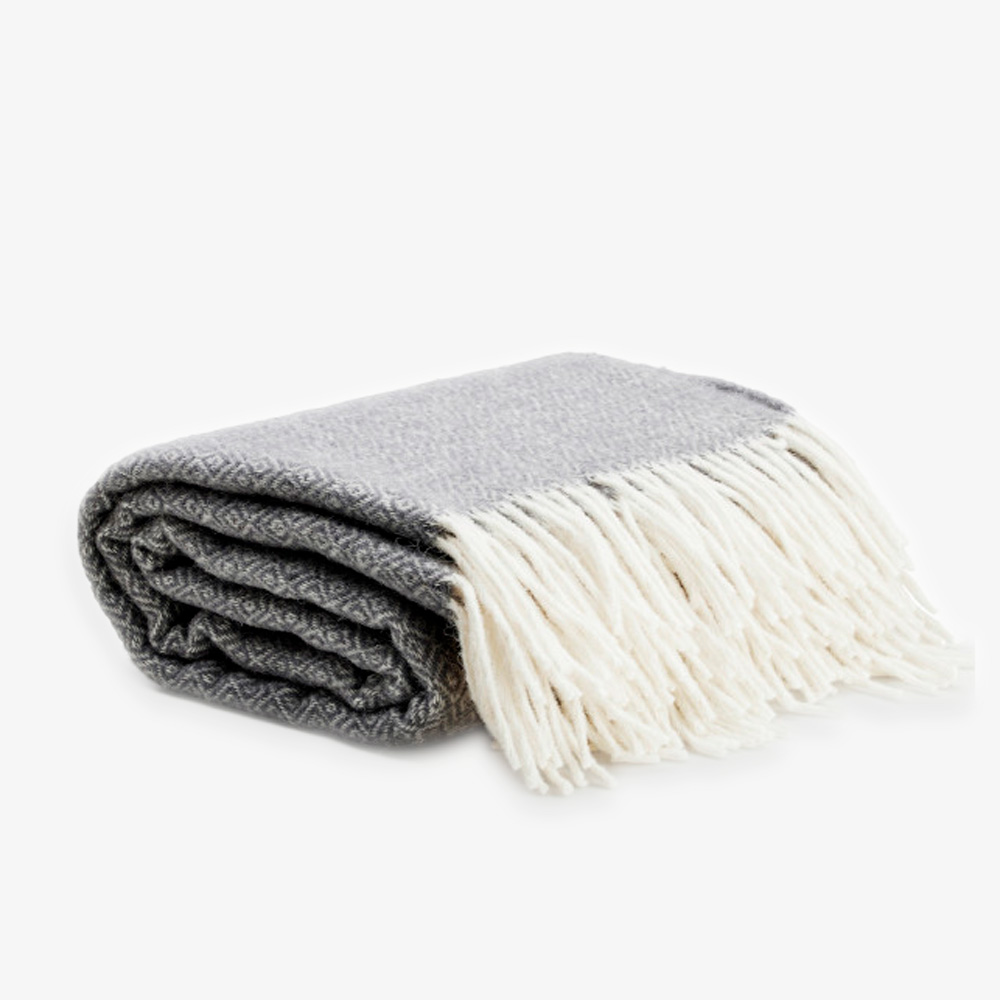 Ullpläd från Ylleverket Gåsöga, Gråblå - 3