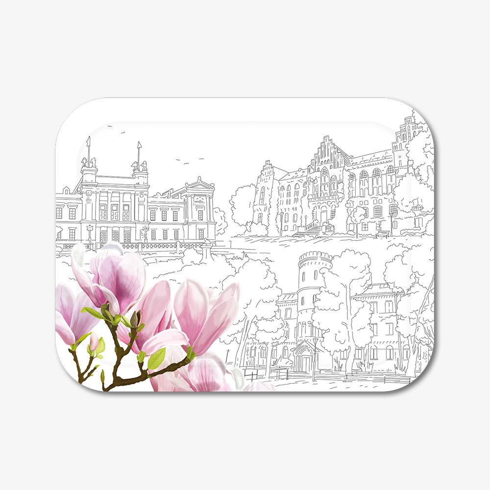 Magnoliabricka 36x28cm - 4 olika tryck - 2