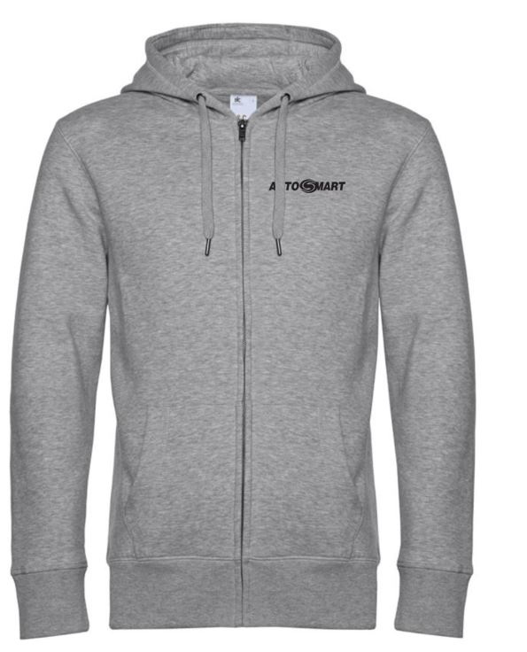 Hoodie dragkedja bröst+rygg 1-färg - 5