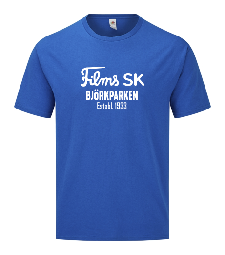 T-shirt "BJÖRKPARKEN" Blå/vit