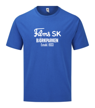 T-shirt "BJÖRKPARKEN" Blå/vit